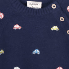 Load image into Gallery viewer, Mini Beetle Cars Embroidered Baby Sweater
