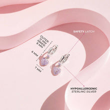 Load image into Gallery viewer, Puffed Heart Hoop Sterling Silver Earrings
