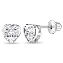 Load image into Gallery viewer, Heart Sterling Silver Earrings
