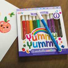 Load image into Gallery viewer, Yummy Yummy: Fruit Scented Markers (Set of 12)
