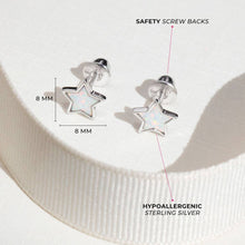 Load image into Gallery viewer, Star Sterling Silver Earrings
